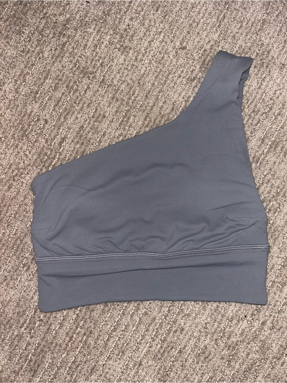 lululemon athletica One-Shoulder Sports Bra - Charcoal Gray